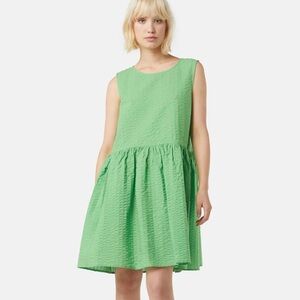 gorman Mint Green Sleeveless Textured Drop-Waist Dress